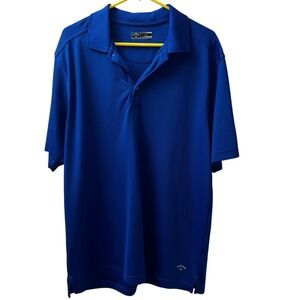 Callaway Polo Shirt Adult‎ Large Royal Blue Golf Mens Samsung Mobile Logo L